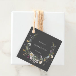 水エレガント色ワイルドフラワーブラック フェイバータグ