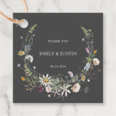 水エレガント色ワイルドフラワーブラック フェイバータグ (正面)