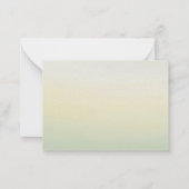 水エレガント色ワイルドフラワーベビーフラットノートカード ノートカード (裏面)