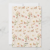 水エレガント色ワイルドフラワーメリークリスマス シーズンカード (裏面)