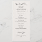 水エレガント色ワイルドフラワーリースベージュ結婚ズ プログラム (裏面)