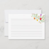 水エレガント色ワイルドフラワーレシピカード (裏面)