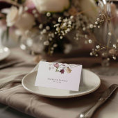 水エレガント色ワイルドフラワー座席表 プレイスカード