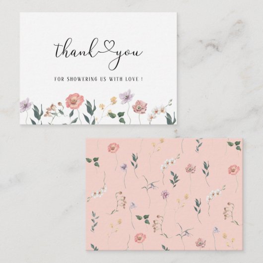 水エレガント色ワイルドフラワー春ボホ素朴 ノートカード (正面/裏面)