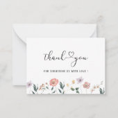 水エレガント色ワイルドフラワー春ボホ素朴 ノートカード (正面)