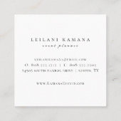 水エレガント色ワイルドフラワー濃色 スクエア名刺 (裏面)