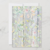 水エレガント色ワイルドフラワー素朴ブライダルシャワー 招待状 (裏面)