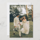 水エレガント色ワイルドフラワー結婚ズ写真 招待状 (裏面)