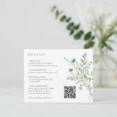 水エレガント色ワイルドフラワー結婚ズ詳細 エンクロージャーカード (スタンド正面)