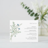 水エレガント色ワイルドフラワー結婚ズ詳細 エンクロージャーカード (スタンド正面)