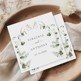 水エレガント色ワイルドフラワー結婚ズ スタンダードカクテルナプキン