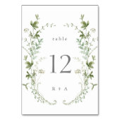 水エレガント色ワイルドフラワー結婚ズ テーブルナンバー (裏面)