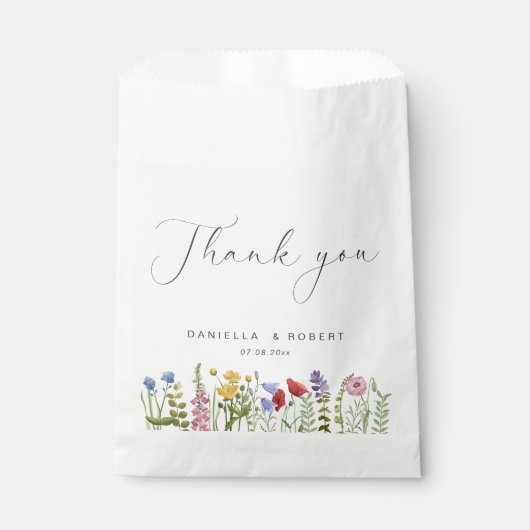 水エレガント色ワイルドフラワー結婚ズ フェイバーバッグ (正面)