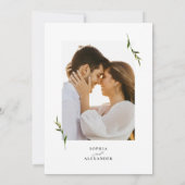 水エレガント色ワイルドフラワー結婚ズ 招待状 (裏面)