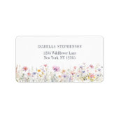 水エレガント色ワイルドフラワー縁ど ラベル (正面)