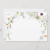水エレガント色ワイルドフラワー90誕生日 招待状 (裏面)