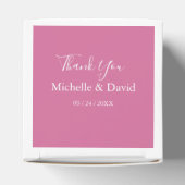 水エレガント色ワイルド花模様結婚式の引き出物ボックス フェイバーボックス (上部)