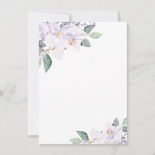 水エレガント色ワイン試飲ブライダルシャワー 招待状 (裏面)