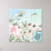 水エレガント色ヴィンテージ野花 キャンバスプリント (正面)
