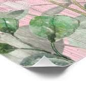 水エレガント色ヴィンテージ野花 ポスター (コーナー)