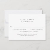 水エレガント色ヴィンヤードウェディングRSVPカード サンキューカード (正面)