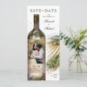 水エレガント色ヴィンヤ結婚ード セーブザデート (スタンド正面)