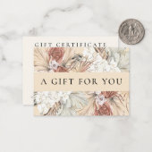 水エレガント色乾燥ボホギフト証書 ノートカード (正面/裏面インサイチュ)