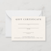 水エレガント色乾燥ボホギフト証書 ノートカード (裏面)