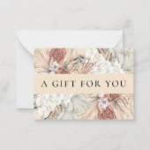 水エレガント色乾燥ボホギフト証書 ノートカード (正面)