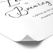 水エレガント色冬アネモネ花ブライダル ポスター (角)