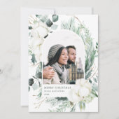 水エレガント色冬フローラアーチ写真 シーズンカード (正面)