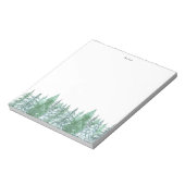 水エレガント色冬松パーソナライズされた木 ノートパッド (回転)