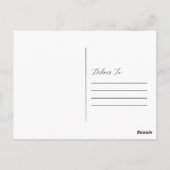 水エレガント色卒業写真ありがとう ポストカード (裏面)