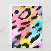 水エレガント色反抗的な子どもサファリ動物1St B 招待状 (裏面)