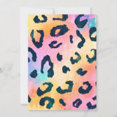 水エレガント色反抗的な子どもサファリ動物3Th B 招待状 (裏面)