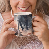 水エレガント色大理石瑪瑙抽象芸術モノグラム コーヒーマグカップ