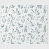 水エレガント色天然林シダ模様 ラッピングペーパー (フラット)