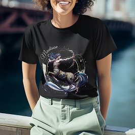 水エレガント色射手座〔占星術の〕十二宮図カスタム Tシャツ