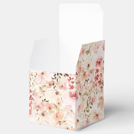 水エレガント色小花模様結婚式の引き出物箱 フェイバーボックス (オープン)