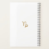 水エレガント色山羊座〔占星術の〕十二宮図カスタムジャーナル ノートブック (裏面)