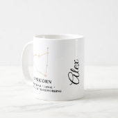 水エレガント色山羊座〔占星術の〕十二宮図カスタムMag コーヒーマグカップ (正面左)