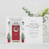 水エレガント色引っ越し祝いパーティーパーティー 招待状 (スタンド正面)