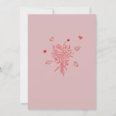 水エレガント色手描きドードルお洒落B 招待状 (裏面)