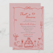 水エレガント色手描きドードルお洒落B 招待状 (正面/裏面)