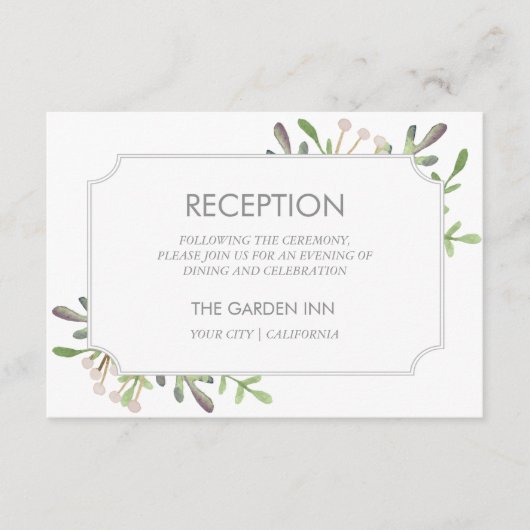 水エレガント色披露宴カード エンクロージャーカード (正面)