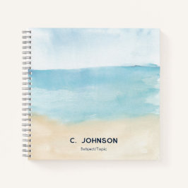 水エレガント色抽象芸術パタパーソナライズされたーン ノートブック