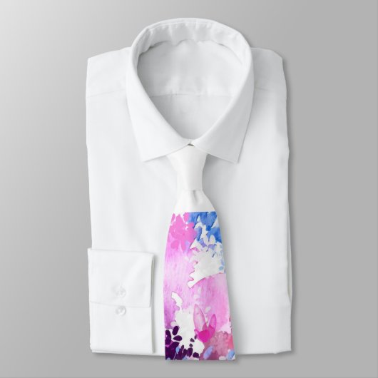 水エレガント色抽象芸術フローラ背景 ネクタイ (タイ)