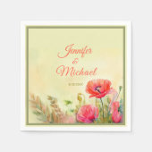 水エレガント色春の結婚式 スタンダードカクテルナプキン (正面)