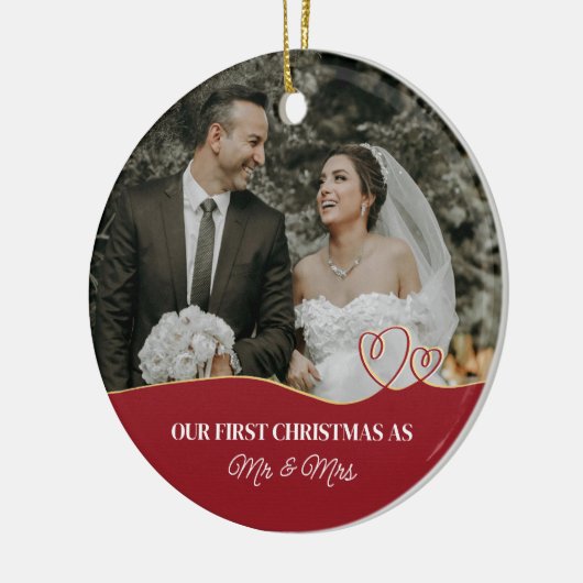 水エレガント色植物写真結婚用 セラミックオーナメント (左)