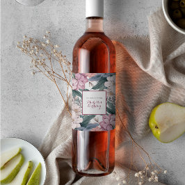 水エレガント色植物園誕生会 ワインラベル